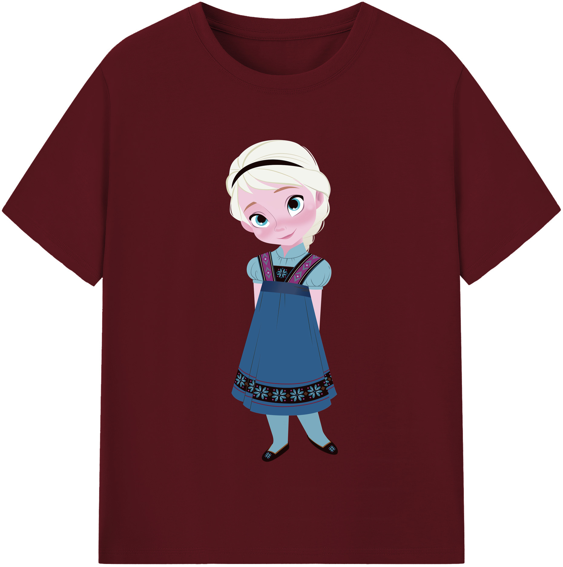 アナと雪の女王 アンナ エルサ Frozen Anna Elsa 綿100％半袖Tシャツ（フロントプリント）